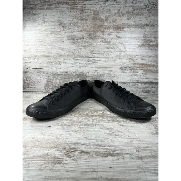 Men's Converse All Star Black Leather Low Top Sneakers Sz 13 EUC! - Picture 9 of 11